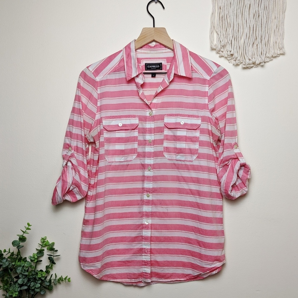 Express | Stripped Shirt
Pink and white shirt